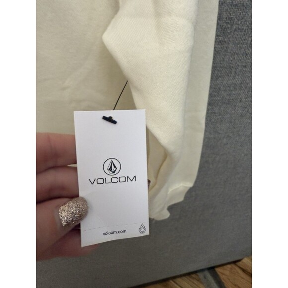 NWT Girls L large 10/12 Volcom crewneck sweatshirt cream Retail $30 - Picture 4 of 7